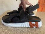 BNWB Authentic Hermès Electric Black Sandals Size 38EU/5 UK.